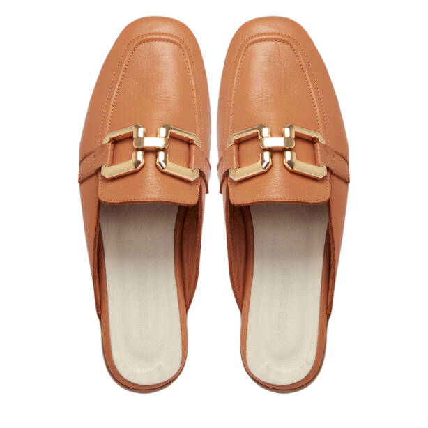 Taba Hakiki Deri Kadın Terlik - K24Y1TR67459-L8R - 5