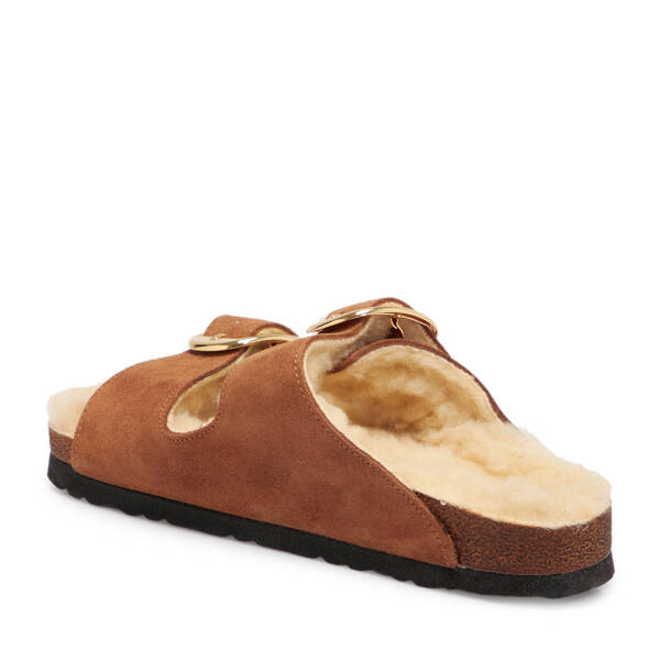 Taba Hakiki Deri Kadın Terlik - K25S1TR68375-K59 - 2