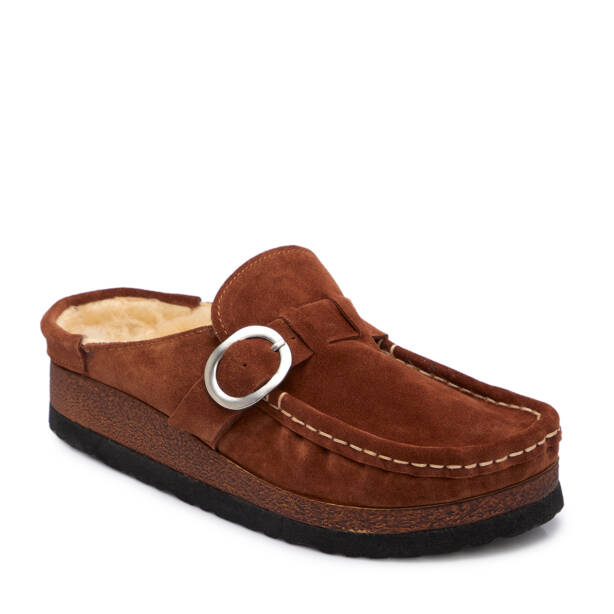 Taba Hakiki Süet Deri Kadın Terlik - K25S1TR68376-K59 - 1