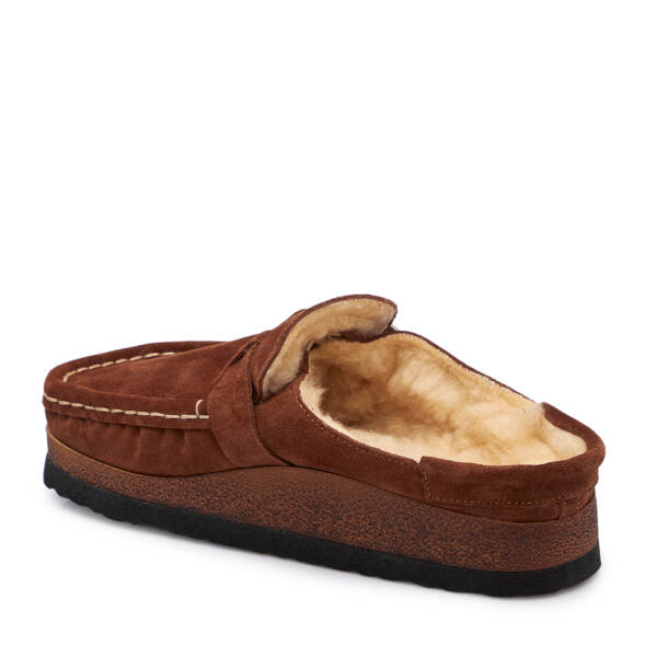 Taba Hakiki Süet Deri Kadın Terlik - K25S1TR68376-K59 - 2