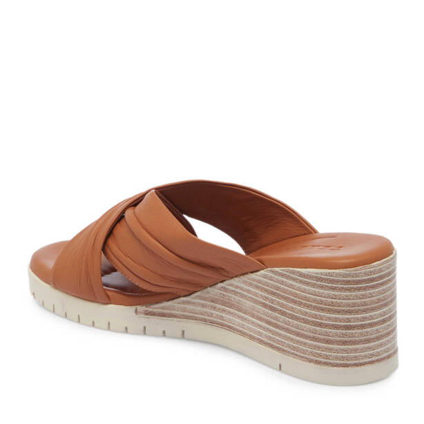 Taba Deri Kadın Terlik - K25Y1TR67775-A29 - Tergan