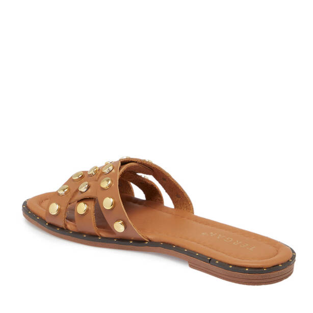 Taba Hakiki Deri Kadın Terlik - K25Y1TR67782-A29 - 3