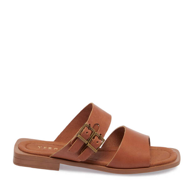 Taba Hakiki Deri Kadın Terlik - K25Y1TR67785-A29 - 1