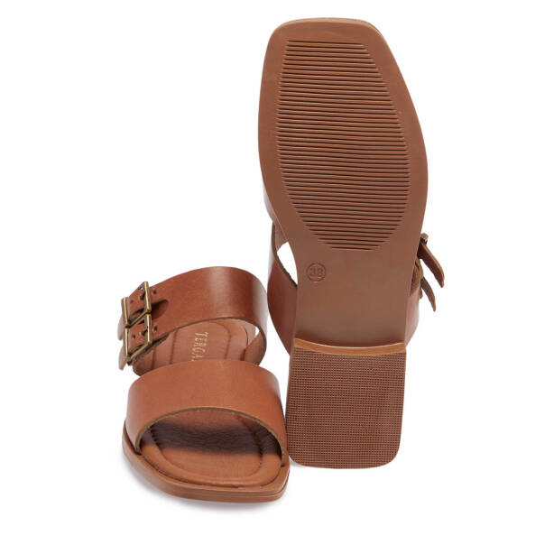 Taba Hakiki Deri Kadın Terlik - K25Y1TR67785-A29 - 4