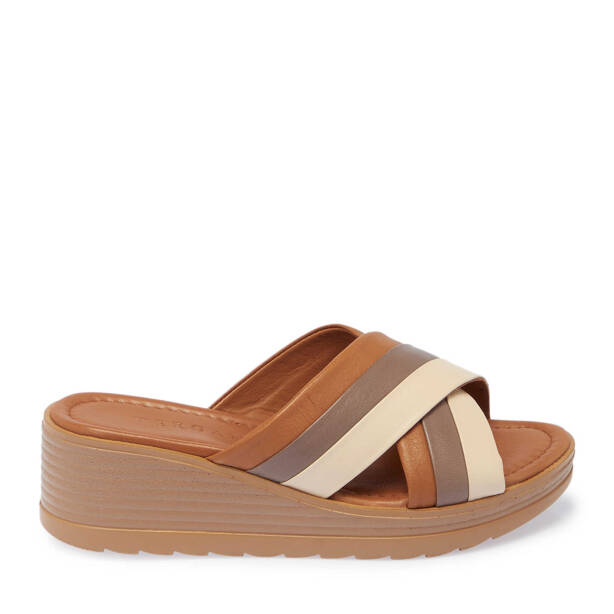 Taba Hakiki Deri Kadın Terlik - K25Y1TR67790-A29 - 3