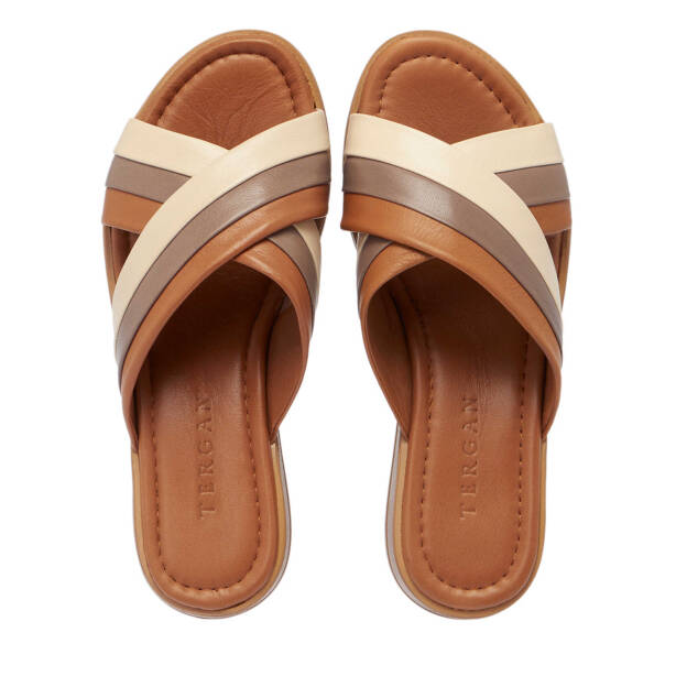 Taba Hakiki Deri Kadın Terlik - K25Y1TR67790-A29 - 5