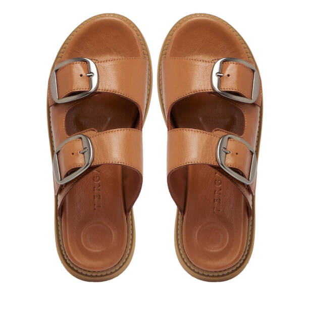 Taba Hakiki Deri Kadın Terlik - K25Y1TR67793-A29 - 5