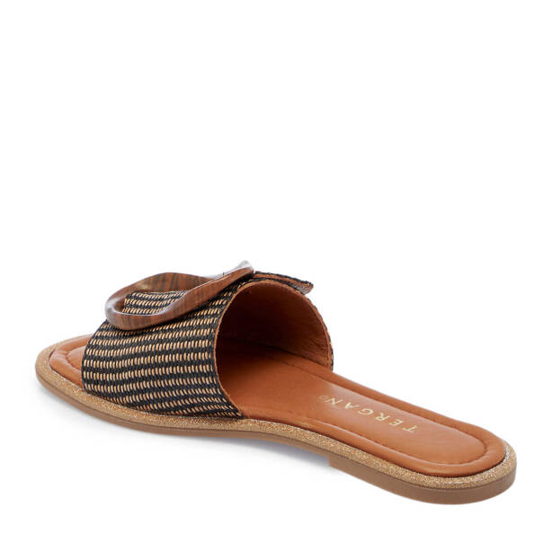 Taba Hakiki Deri Kadın Terlik - K25Y1TR67858-A29 - 2