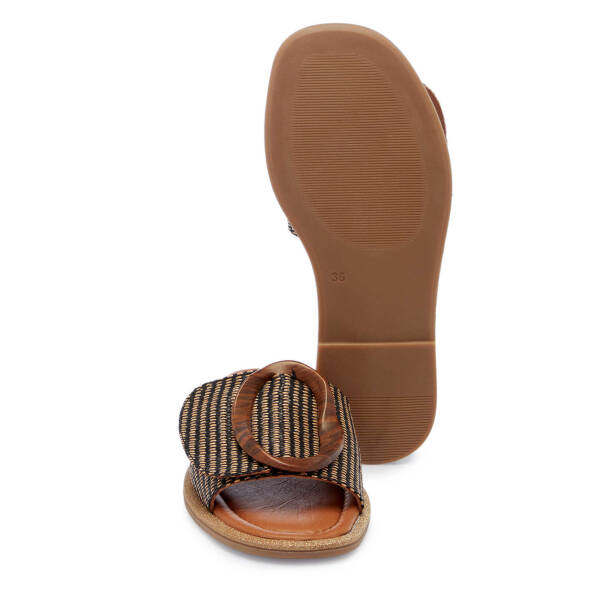 Taba Hakiki Deri Kadın Terlik - K25Y1TR67858-A29 - 4