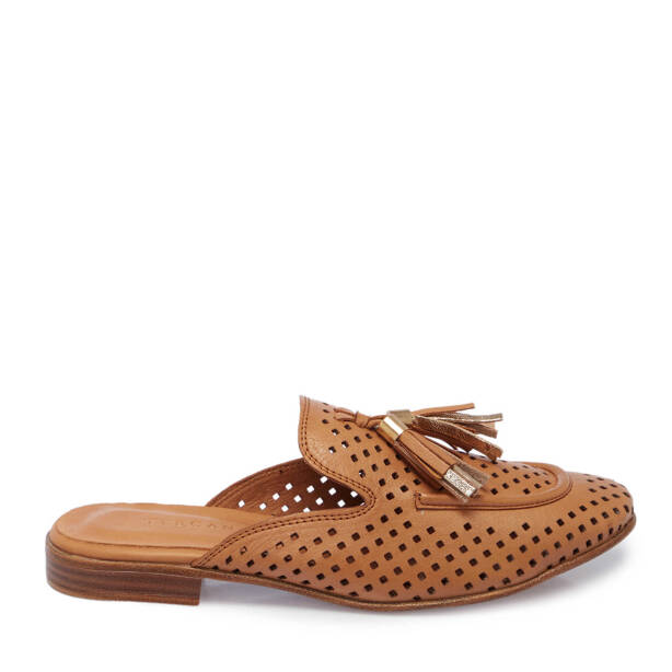 Taba Hakiki Deri Kadın Terlik - K25Y1TR67888-A29 - 1