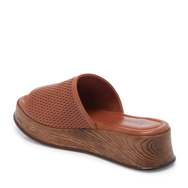 Taba Hakiki Deri Kadın Terlik - K25Y1TR67925-A29 - 3