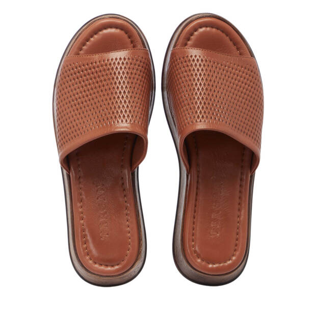 Taba Hakiki Deri Kadın Terlik - K25Y1TR67925-A29 - 5