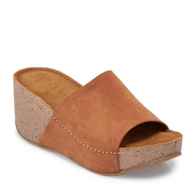 Taba Hakiki Deri Kadın Terlik - K25Y1TR67998-G99 - 2