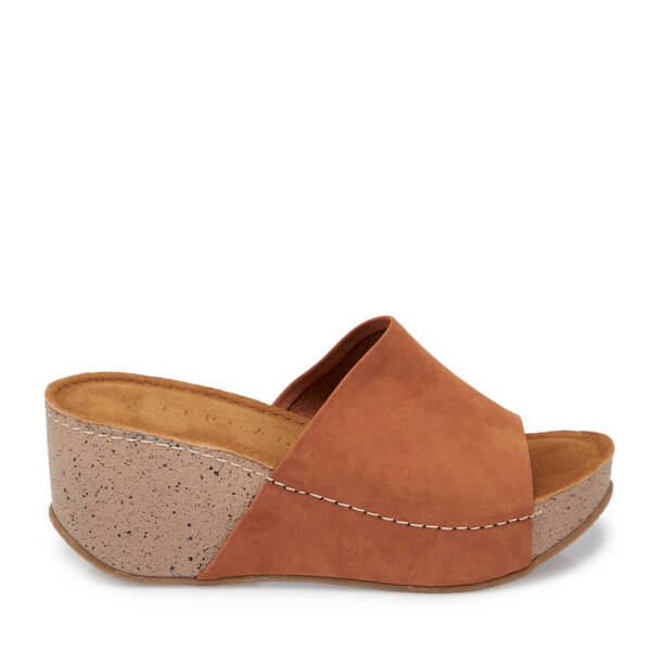 Taba Hakiki Deri Kadın Terlik - K25Y1TR67998-G99 - 1