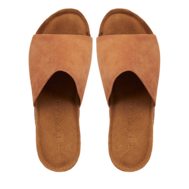 Taba Hakiki Deri Kadın Terlik - K25Y1TR67998-G99 - 5