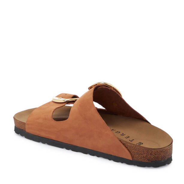 Taba Hakiki Deri Kadın Terlik - K25Y1TR67999-G99 - 2