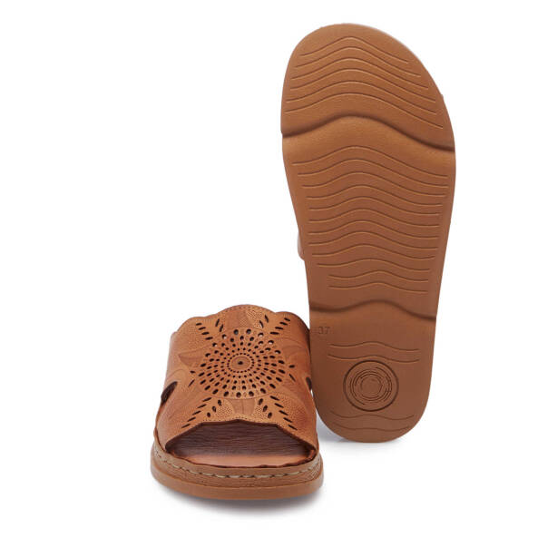 Taba Hakiki Deri Kadın Terlik - K25Y1TR68007-A29 - 4