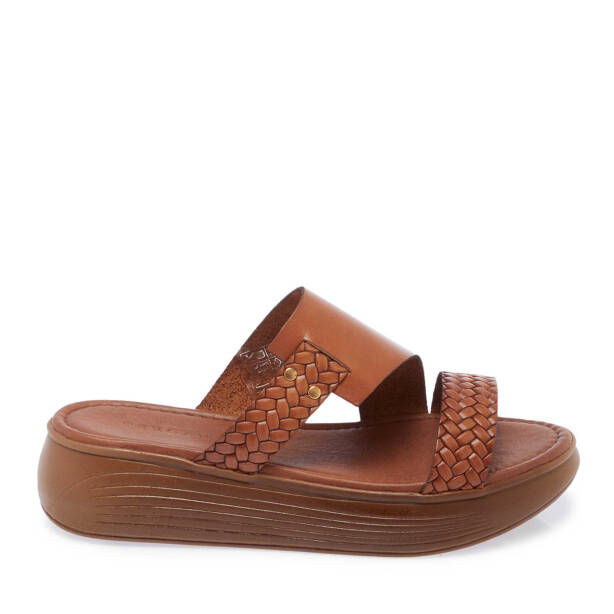 Taba Hakiki Deri Kadın Terlik - K25Y1TR68066-A29 