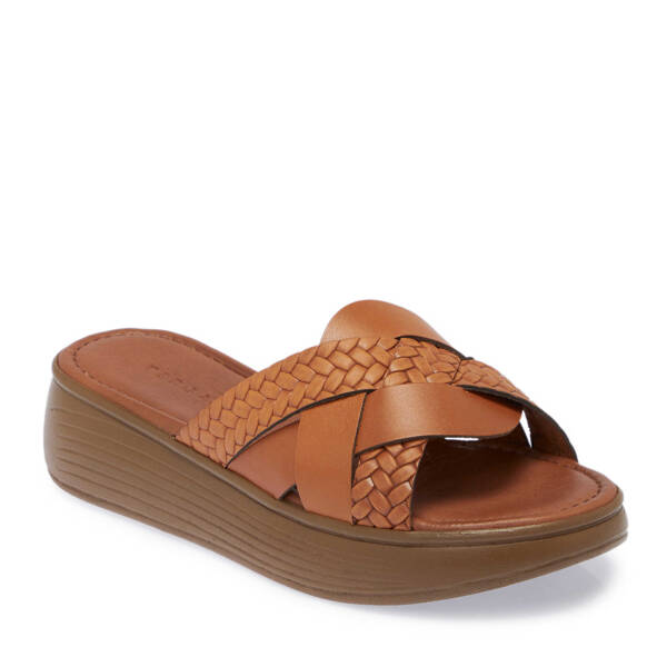 Taba Hakiki Deri Kadın Terlik - K25Y1TR68071-A29 - 2