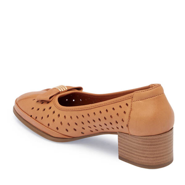 Taba Hakiki Deri Kadın Topuklu Ayakkabı - K25I1AY67832-A29 - 3