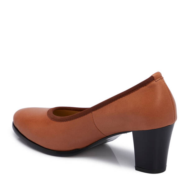 Taba Hakiki Deri Kadın Topuklu Ayakkabı - K25S1AY68374-A29 - 3