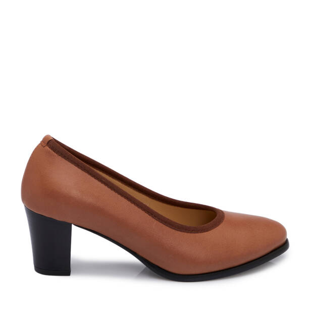 Taba Hakiki Deri Kadın Topuklu Ayakkabı - K25S1AY68374-A29 - 1