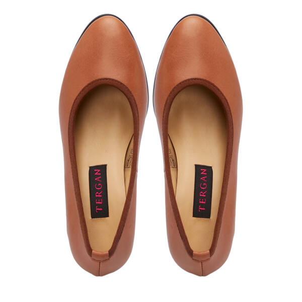 Taba Hakiki Deri Kadın Topuklu Ayakkabı - K25S1AY68374-A29 - 5