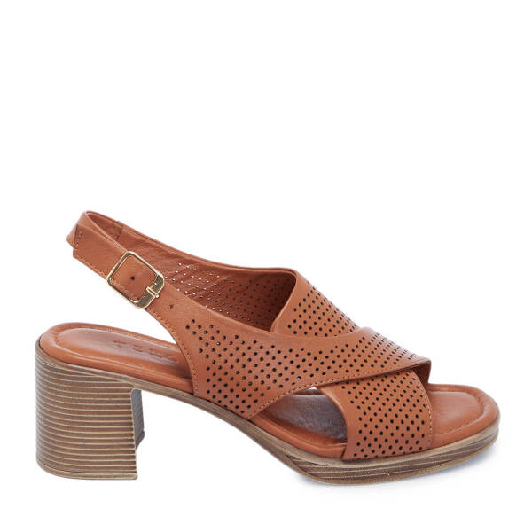 Taba Hakiki Deri Kadın Topuklu Ayakkabı - K25Y1AY67879-A29 - 1