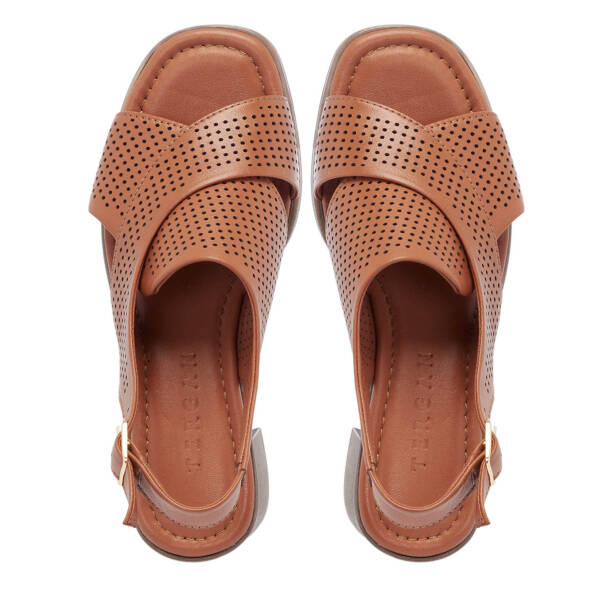 Taba Hakiki Deri Kadın Topuklu Ayakkabı - K25Y1AY67879-A29 - 5