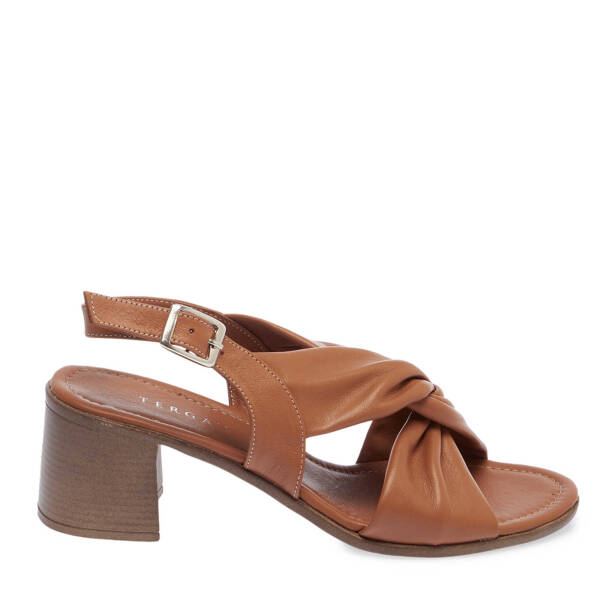 Taba Hakiki Deri Kadın Topuklu Ayakkabı - K25Y1AY67917-A29 - 1