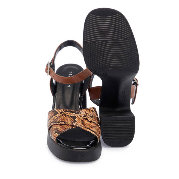 Taba Hakiki Deri Kadın Topuklu Ayakkabı - K25Y1AY67959-Q6R - 5