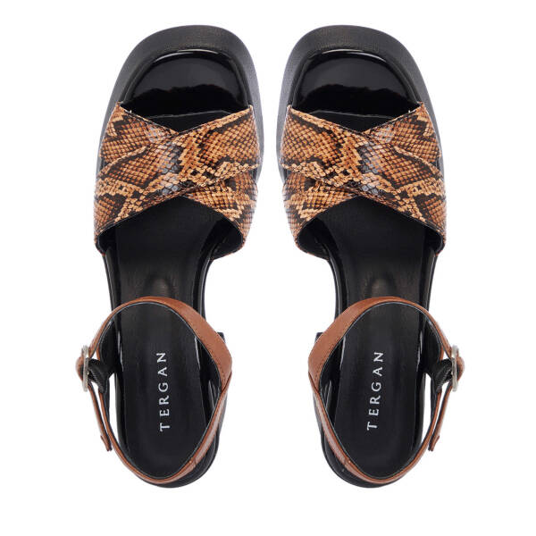 Taba Hakiki Deri Kadın Topuklu Ayakkabı - K25Y1AY67959-Q6R - 6