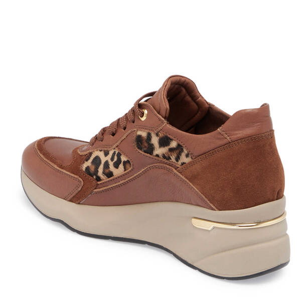 Taba Deri Leopar Kadın Sneaker - K24S1AY67725-A29 - 2