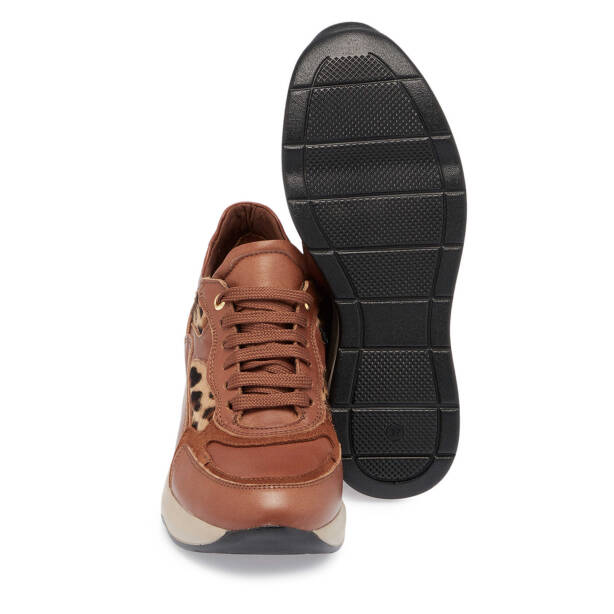 Taba Deri Leopar Kadın Sneaker - K24S1AY67725-A29 - 4