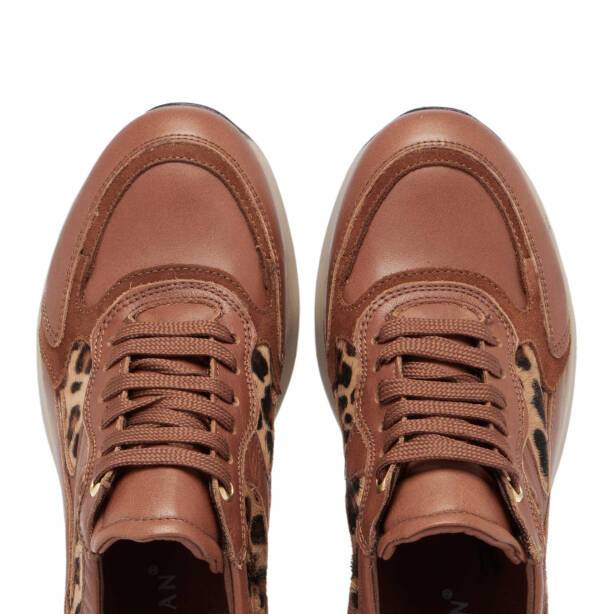Taba Deri Leopar Kadın Sneaker - K24S1AY67725-A29 - 5