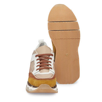  Taba Deri-Tekstil Erkek Sneaker - E23S1AY56586-A29 - 4