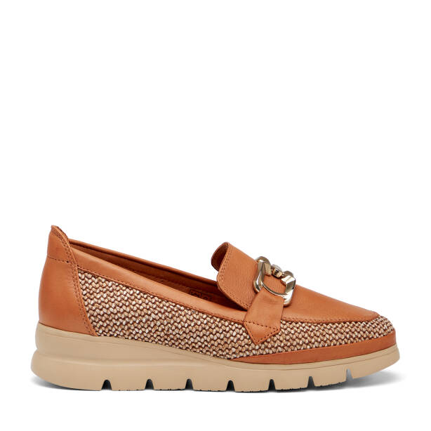 Taba Deri-Tekstil Kadın Loafer - K26I1AY68601-H56 - 1