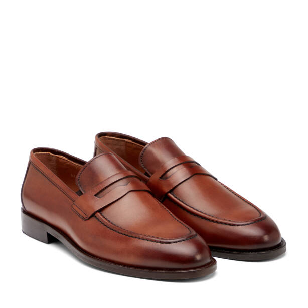 Taba Hakiki Deri Erkek Klasik Ayakkabı - E26I1AY57680-A37 - 2