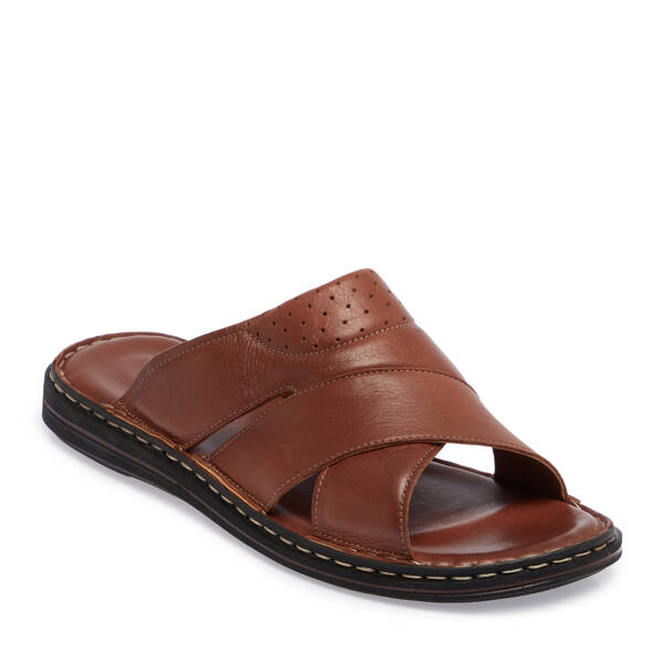 Taba Hakiki Deri Erkek Terlik - E26Y1TR57604-A29 - 2