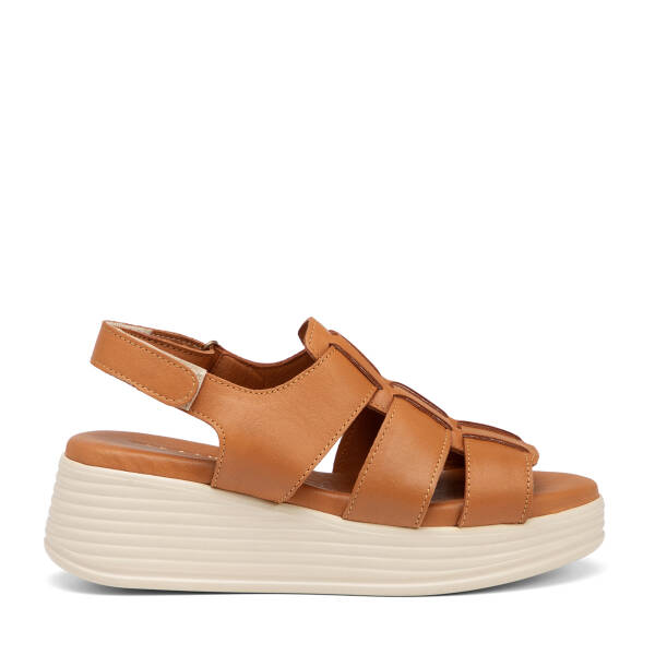Taba Hakiki Deri Kadın Sandalet - K25Y1SN67987-A29 - 1
