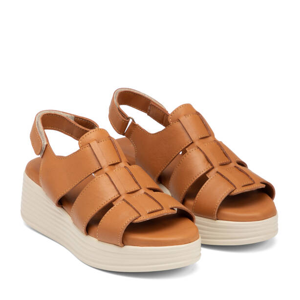 Taba Hakiki Deri Kadın Sandalet - K25Y1SN67987-A29 - 2