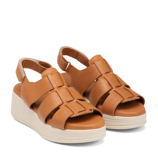 Taba Hakiki Deri Kadın Sandalet - K25Y1SN67987-A29 - 2