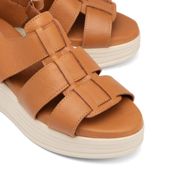 Taba Hakiki Deri Kadın Sandalet - K25Y1SN67987-A29 - 3
