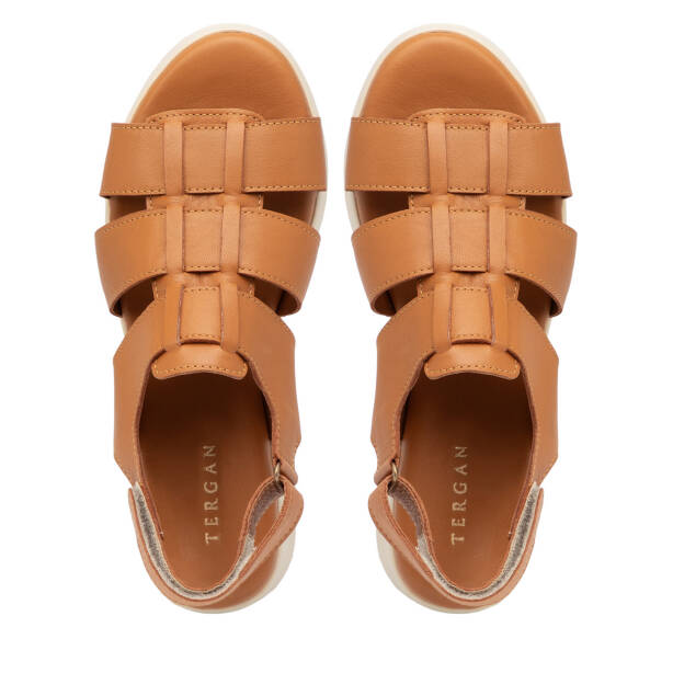 Taba Hakiki Deri Kadın Sandalet - K25Y1SN67987-A29 - 5