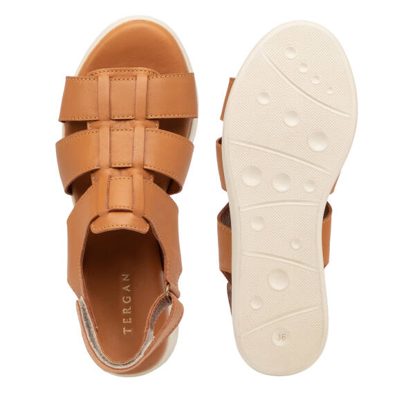 Taba Hakiki Deri Kadın Sandalet - K25Y1SN67987-A29 - 6