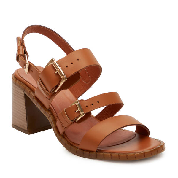 Taba Hakiki Deri Kadın Sandalet - K25Y1SN68018-A29 - 2