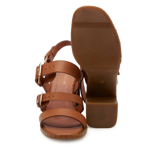 Taba Hakiki Deri Kadın Sandalet - K25Y1SN68018-A29 - 4