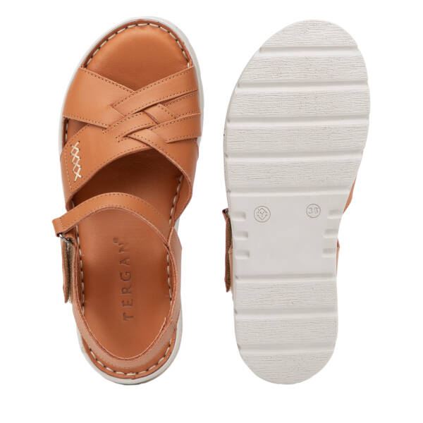 Taba Hakiki Deri Kadın Sandalet - K26Y1SN68373-A29 - 6