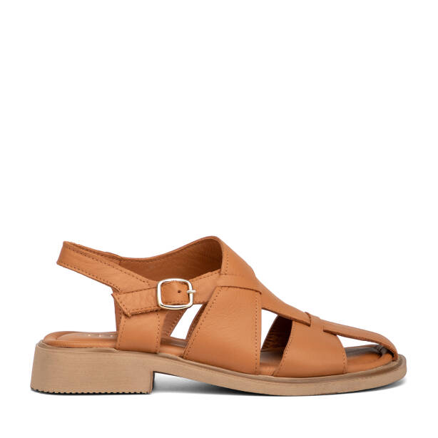 Taba Hakiki Deri Kadın Sandalet - K26Y1SN68426-A29 - 1