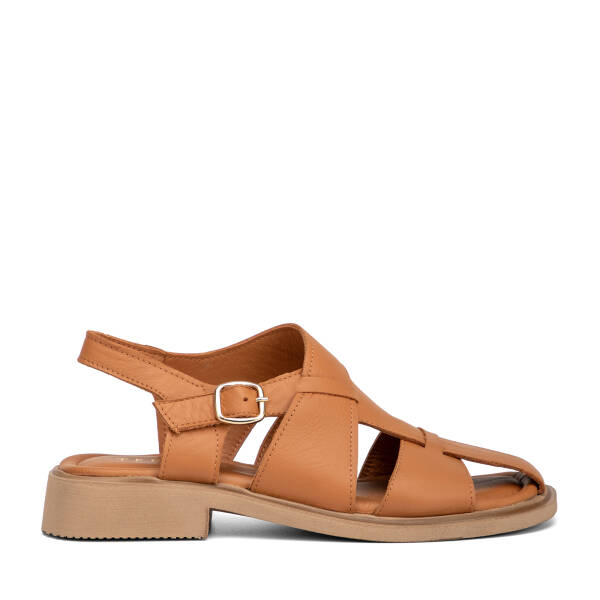 Taba Hakiki Deri Kadın Sandalet - K26Y1SN68426-A29 - 1